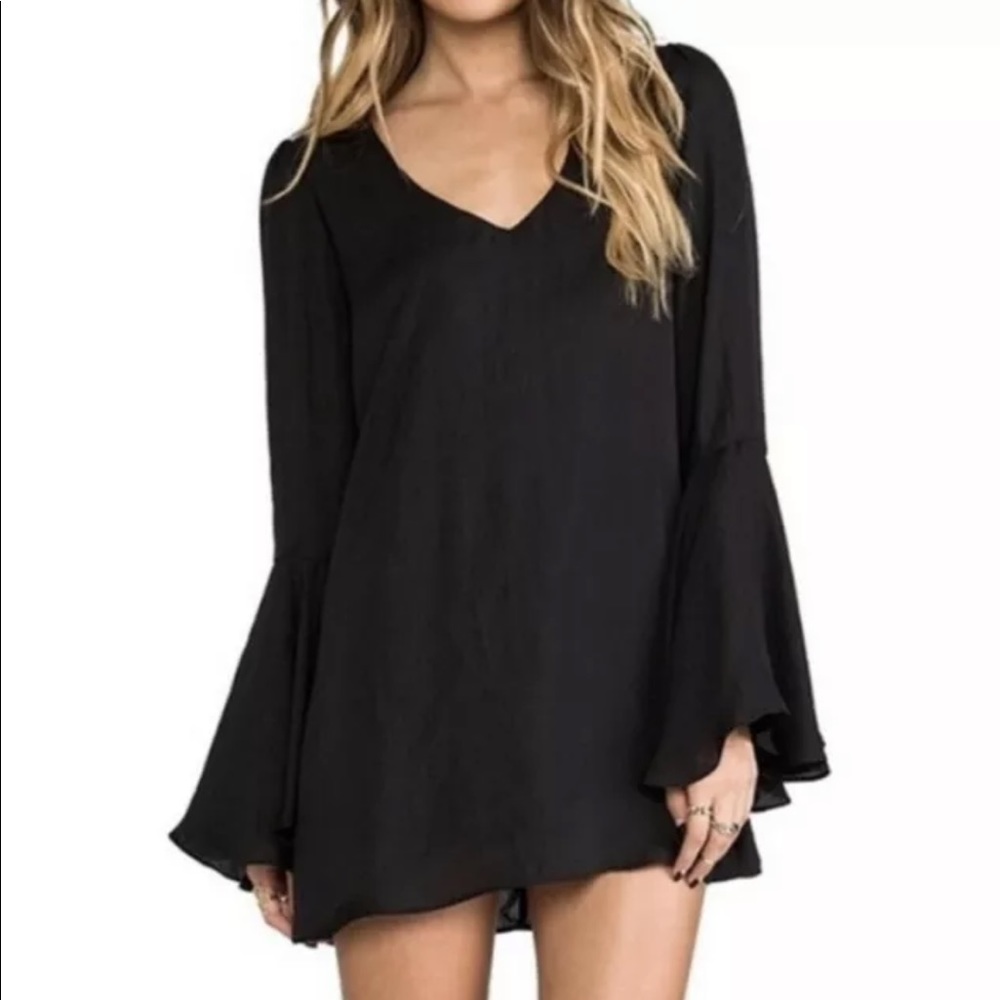 Show Me Your Mumu Bell Sleeve Mini Dress